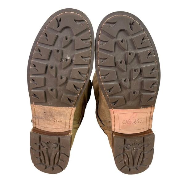 OLUKAI Pa’ia Boots Women's Size 9 EU 39 Green Textile Suede Mid Calf Harness - Picture 9 of 16